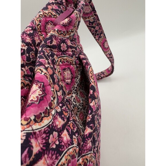 Vera Bradley Iconic Triple Zip Hipster Crossbody Bag Purse Raspberry Medallion - Picture 4 of 16